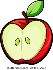 Apfel-Vektorgrafik - Frisches Obst für Designprojekte