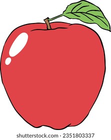 Apfelvektorgrafik für grafisches Objekt