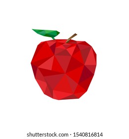 Apple vector illustration isolated on white. Apple vector. Colorful vector of apple.