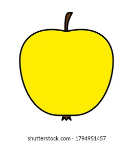 Apple. Ilustración vectorial, aislada en un fondo blanco.