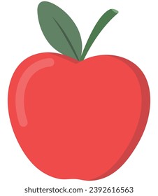 Apple vector illustration isolated on white background.