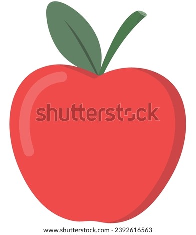 Apple vector illustration isolated on white background.