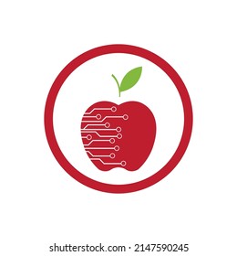 Apple vector illustration logo template