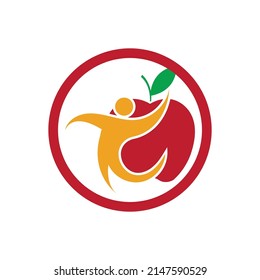 Apple vector illustration logo template