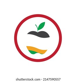 Plantilla de logotipo de ilustraciones vectoriales de Apple