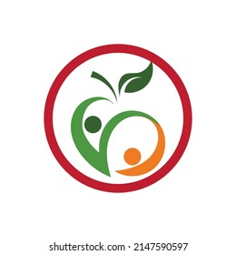 Logo-Vorlage für ApfelVektorgrafik