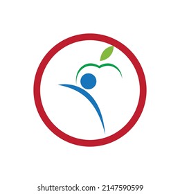 Plantilla de logotipo de ilustraciones vectoriales de Apple