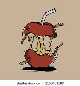 Ilustración vectorial de Apple para necesidades de marca publicitaria y otras