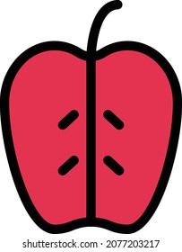 apple Vector illustration on a transparent background. Premium quality symbols. Glyphs  vector icon for concept and graphic design.