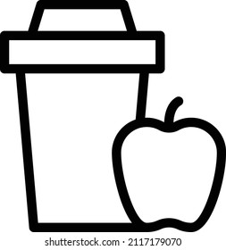 Ilustración del vector Apple en un fondo transparente.Símbolos de calidad premium.Icono vectorial de trazo para el concepto y el diseño gráfico.