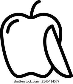 Apfel-Vektorgrafik auf transparentem Hintergrund. Symbole in Premium-Qualität. Schlagt das Vektorsymbol für Konzept und Grafikdesign.