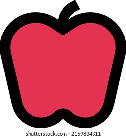 Apple Vector illustration on a transparent background.Premium quality symmbols.Stroke vector icon for concept and graphic design.