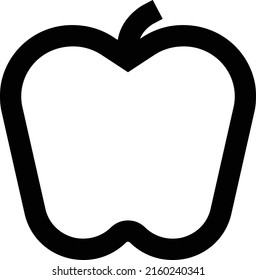 Ilustración del vector Apple en un fondo transparente.Símbolos de calidad premium.Icono vectorial de trazo para el concepto y el diseño gráfico.