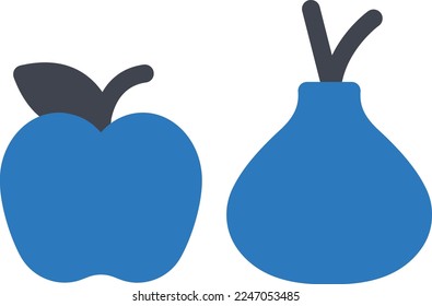 apple   Vector illustration on a transparent background. Premium quality symmbols. Glyphs vector icons for concept and graphic design.