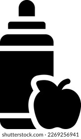 Apfel-Vektorgrafik auf transparentem Hintergrund. Hochwertige Symbole. Glyphen Vektorsymbole für Konzept und Grafikdesign. 
