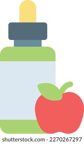 ilustración de apple Vector en un fondo transparente. Símbolos de calidad superior. Iconos vectoriales de color de línea para el concepto y el diseño gráfico.