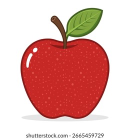 Apple vector illustration on transparent background. Health, nature and food design