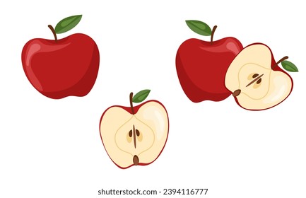 apple vector illustration on white background