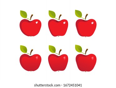 Apple. Vector illustration. Red apple