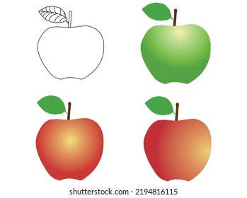 Apple Vector Illustrations And Clip Art Design. It Is The Best Of Modern Design.