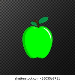 apple vector image on black background