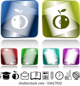 Apple. Vector internet buttons.