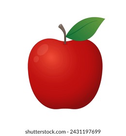 Apple vector. Apple isolated on white background.