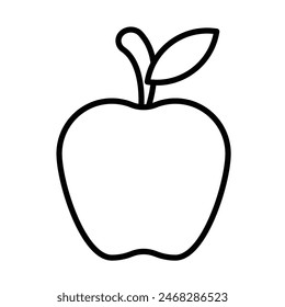 Diseño de iconos de línea de Vector de Apple