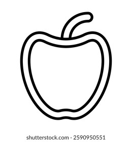 Apple Vector Line Icon Design