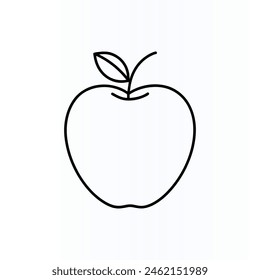 Apple Vektorgrafik Line Symbol Einfache dünne Linie Kunst