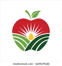 apple vector logo graphic modern nature