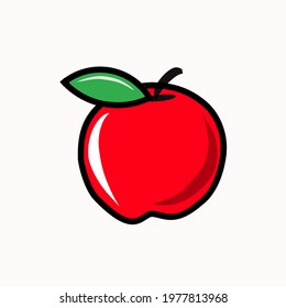 Apple vector logo and icon can be used for children's education