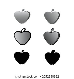 Apple vector Logo  Apple icons Black and Gray  Vector Design Template