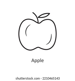 Apple Vector outline Icon Design illustration. Workout Symbol on White background EPS 10 File