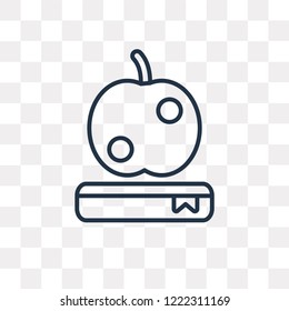 Apple vector outline icon isolated on transparent background, high quality linear Apple transparency concept can be used web and mobile