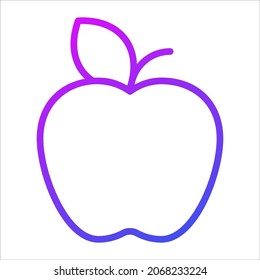 apple vector outline icon. Modern colored outline symbols. Collection of traditional elements.