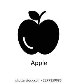 Apple Vector       Solid Icons. Simple stock illustration stock