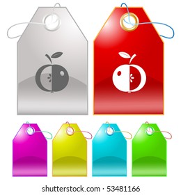 Apple. Vector tags.