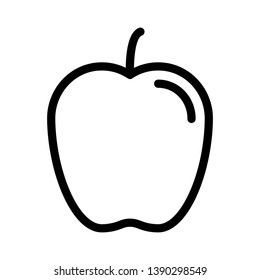 apple vector thin line icon