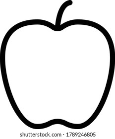 apple vector thin line icon 