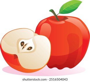 apple vector yummy delicious to eat 