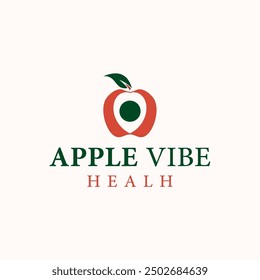 Apple vibe health logo design ideas business name editable vector template  royalty free image