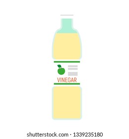 Apple vinegar bottle icon. Flat illustration of apple vinegar bottle vector icon for web design