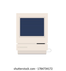 Apple Vintage, Retro Computer, Old Technology Icon, Computer Icon, Isolated Vector Illustration