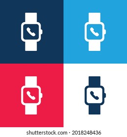 Apple Watch blue and red four color minimal icon set