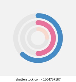 Apple Watch iOS watch os Circular activity ring flat vector icon for watch apps and websites