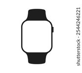 Apple Watch Series 10 Smartwatch device mockup template flat isolated vector illustration