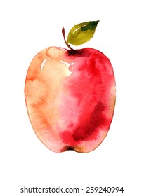apple watercolor