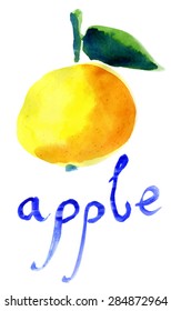 apple - watercolor