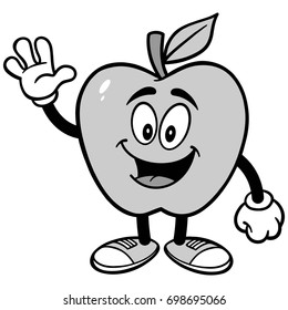 Apple Waving Illustration